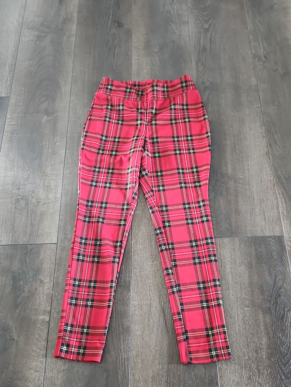 3-Barlll M  Plaid Pull On Leggings